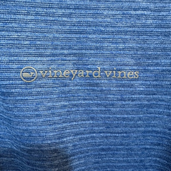 Vineyard Vines 💙 Quarter Zip Shirt Mens Medium Blue Pullover Mock Neck - Picture 2 of 4